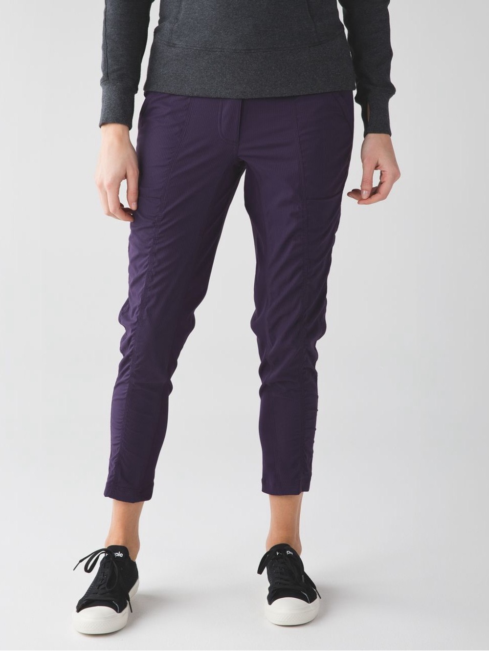 LULULEMON Street To Studio Pant II Deep Zinfandel Purple Lightweight Crop 6